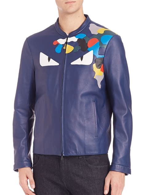 fendi blue leather jacket|Fendi price range.